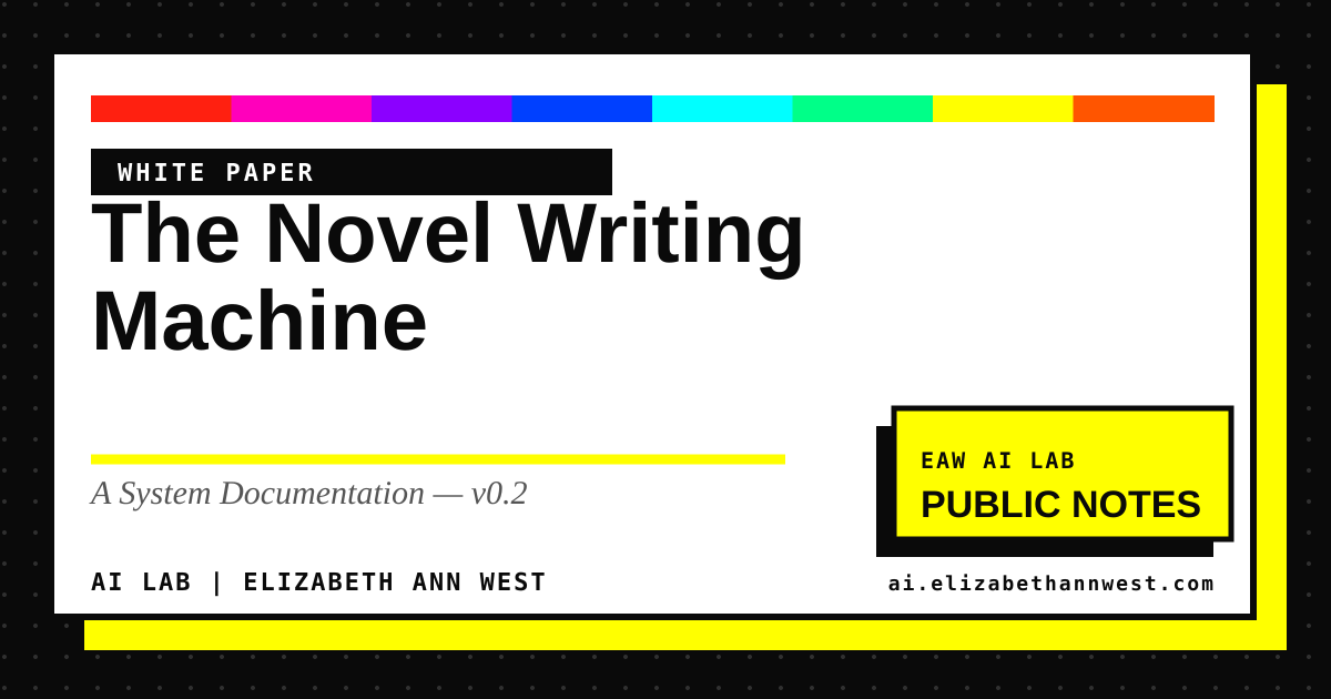 The Novel Writing Machine